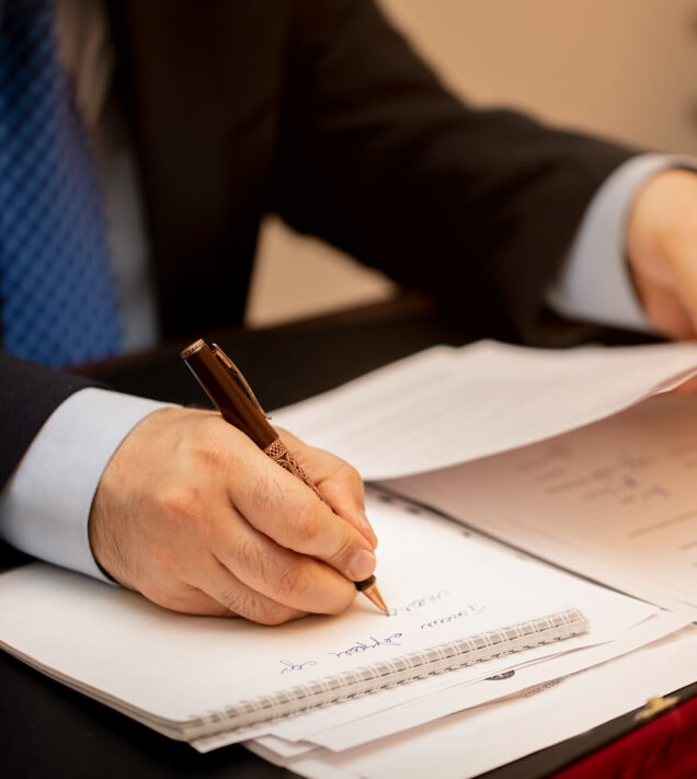 lawyer writing